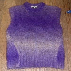 TIBI Ombre Superfine Alpaca Shrunken Cutoff Vest